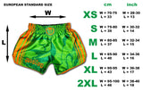 size chart for our premium muay thai bxing shorts