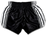 black and white muay thai boxing shorts 