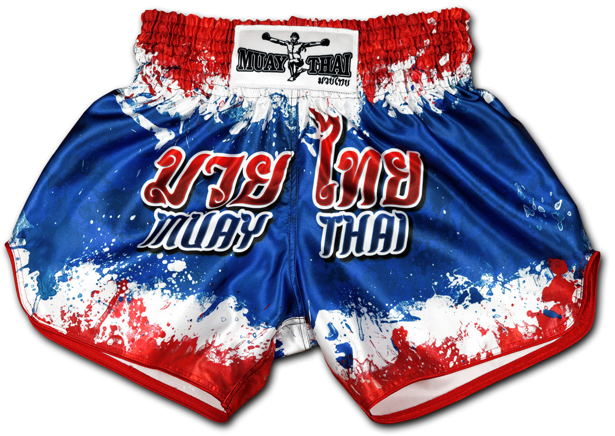 Thai Boxing Muay Thai Kids Shorts Red Blue, affordable and direct from  Thailand