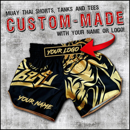 custom made muay thai shorts, tank tops and t-shirts