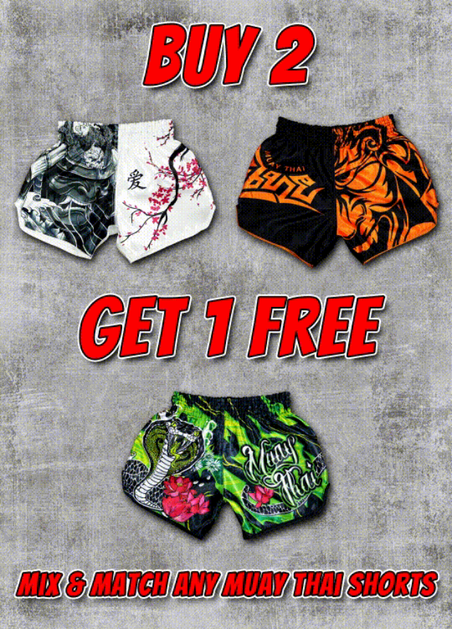 Buy 2 Muay Thai Shorts Get 1 FREE