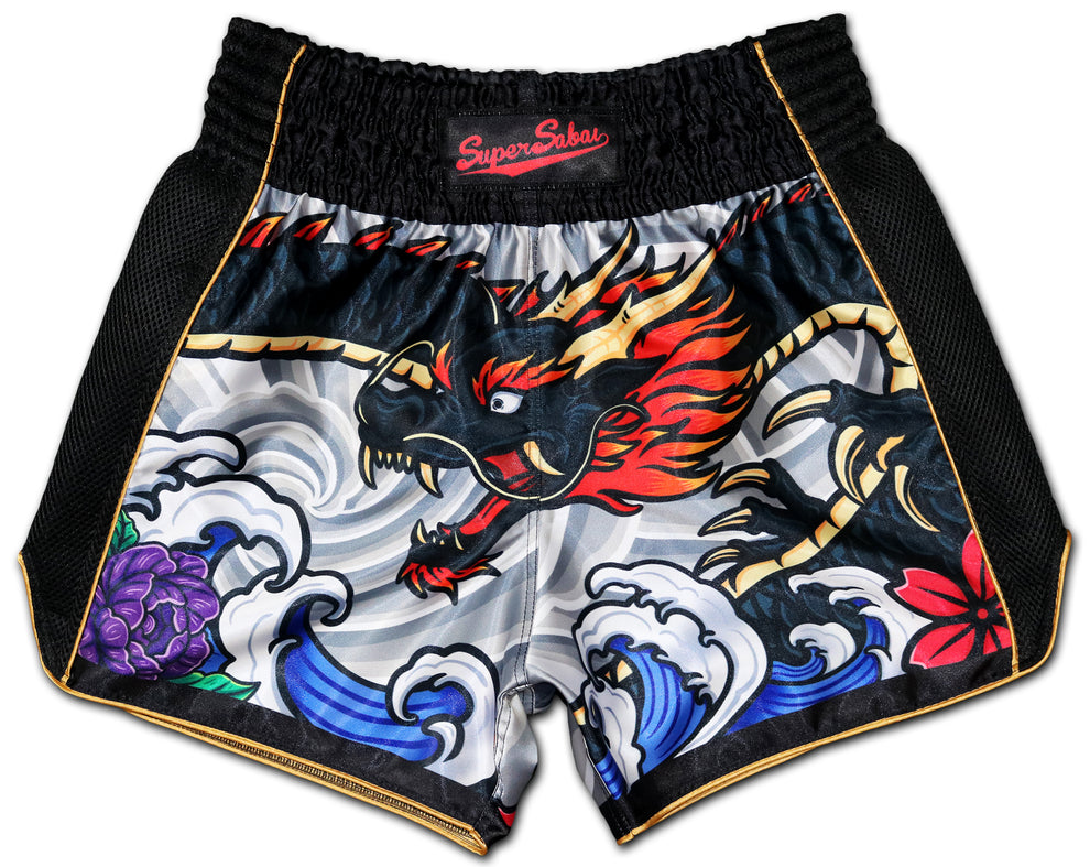Demon With Snake Japanese Oni Print Muay Thai Boxing Shorts main image 1