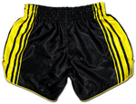 black and yellow thaiboxing shorts