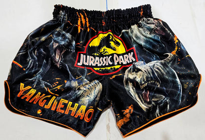 Custom made Muay Thai shorts with own design and name - fully handmade in Thailand