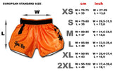 Shaoling Shorts Size Chart