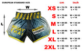 warning offensive muay thai shorts 