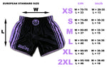 Digital Lavender 💜 Muay Thai Boxing Shorts (black)