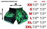 muay thai shorts size chart M