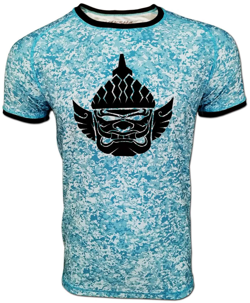 YAKSHA Blue Noise TShirt Rash Guard Muay Thai Shop