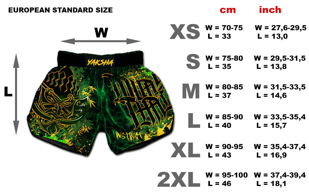 Muay Thai Boxshorts ★ Rumble in the Jungle ★ YAKSHA