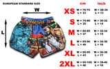 street fighter shorts size